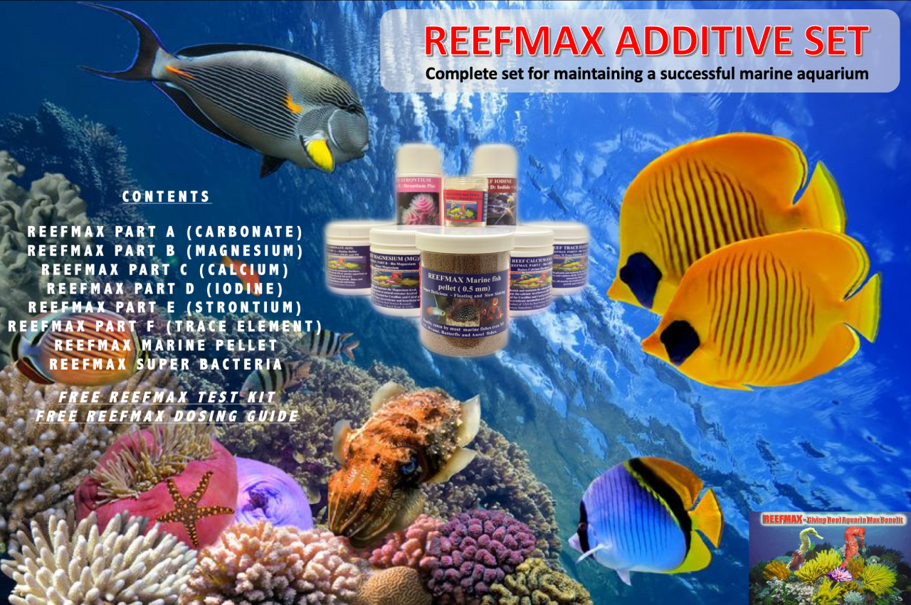 Image showcasing REEFMAX Complete Additive Set | Jireh Marine Aquariums